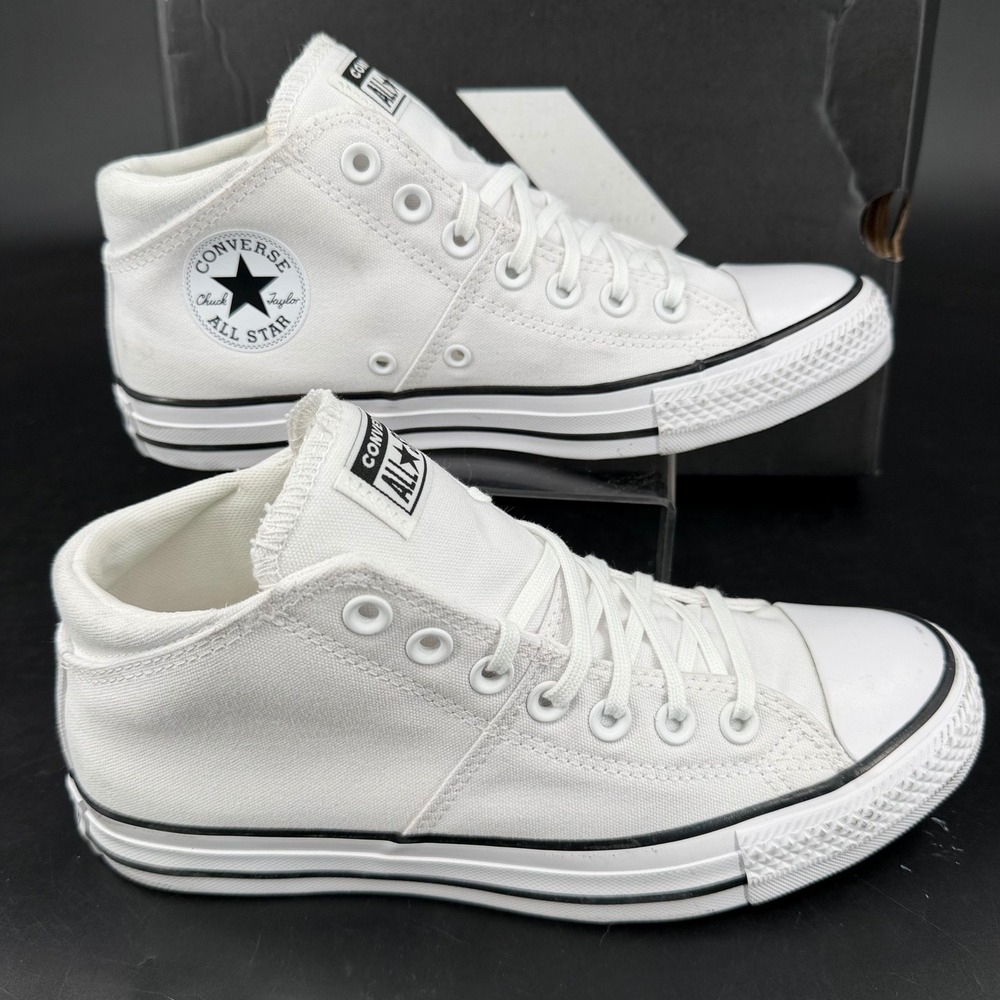 Converse Chuck Taylor All Star Madison Mid White Sneakers A12183F Womens 8.5